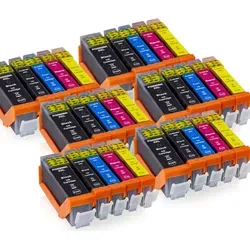 MS-Point 30er Sparset Tintenpatronen mit Chip kompatibel zu Canon PGI-580BK/CLI-581 BK/C/M/Y MS-17479