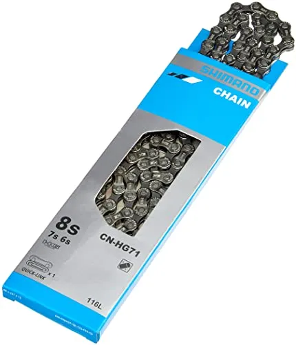 SHIMANO Kette CN-HG71 6/7/8-fach - Fahrradkette mit 116 Gliedern und Kettenschloss, sorgt für eine zuverlässige Leistung und Langlebigkeit bei deinem Fahrrad.