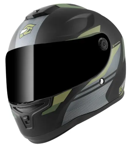 FC-Moto FF114B Zeron Helm, schwarz matt/grün, L in grün von FC-Moto