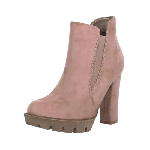 Elara Damen Stiefelette Ankle Boots Chunkyrayan EL800 Khaki-41 - Modische Ankle Boots im Chelsea-Stil von Elara, ideal für vielseitige Kombinationen. Hergestellt aus strapazierfähigem Synthetikmaterial, bieten sie modernen Komfort und Stil für jeden Anlass.