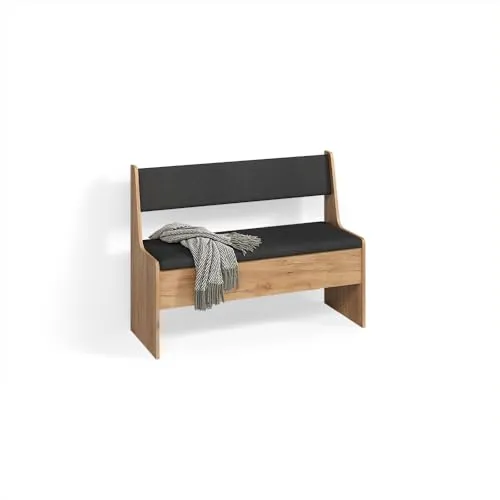 Livinity Esszimmer-Bank Tiberio aus Sandeiche, 106.6 cm - KOMFORTABLE ESSBANK: Die Tiberio Esszimmer-Bank vereint modernes Design mit ergonomischem Sitzkomfort. Ideal für kleine Küchen- und Essbereiche. Pflegeleichte Materialien und ansprechende Optik machen sie zum perfekten Möbelstück.