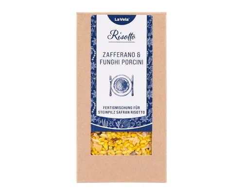 La Vela Reis La Vela Risotto Funghi Porcini e Zafferano, Risotto Pilze und Safran, 230 g