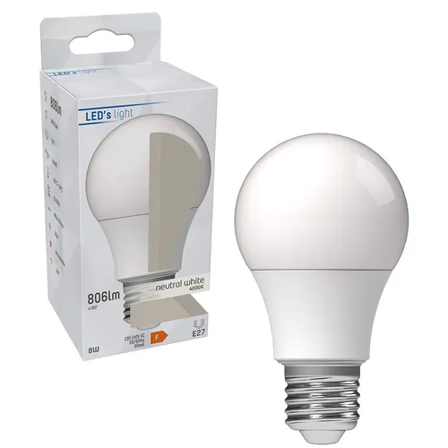 LED´s light LED Classic A60 Birne 8W = 60W E27 matt 806lm 840 Neutralweiß 4000K