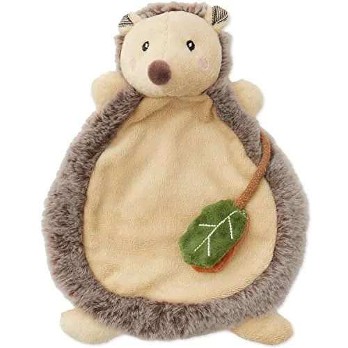 Bieco Baby-Igel Kuscheltier | Süßes Waldtiere-Geschenk aus Baumwolle | Schnuffeltuch und Schmusetuch mit Knister-Spielzeug