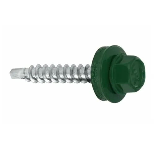 KLIMAS Bohrschrauben 4,8 х 25 mm 250 Stück RAL: 6005 - Moosgrün Trapezblechschrauben