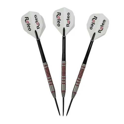Roleo Profi Steeldartpfeile PR-1 - 80% Tungsten 3er Set 22g - Steel-Dartpfeile aus 80% Tungsten für optimale Schussgenauigkeit, ideal für ambitionierte Spieler und Turniere.