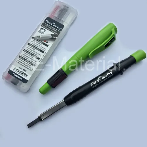 PICA Vorteils-Box BIG Dry 6095 Stift mit Ersatzminen - Schreibutensilien: Inklusive 1x Ersatzminen in rot & weiß, ideal für präzises Zeichnen und Markieren.