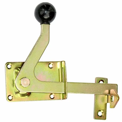 Gartentorfalle beidseitig Gartentorriegel Torverriegelung 165/16 Gelb Verzinkt