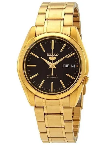 Seiko 5 Sports Goldfarben Schwarz Zifferblatt Automatik SNKL50K1 Herrenuhr