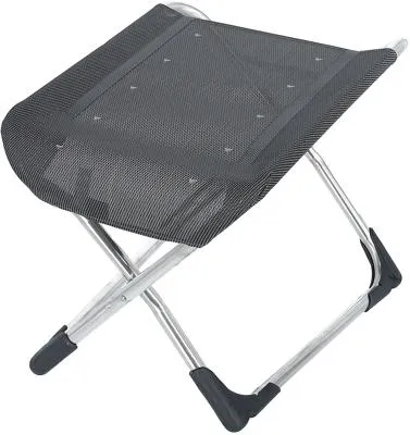 Crespo AL 231 Fußhocker - Klappstuhl Fußablage für Camping - Robuste Fußbank aus Aluminium, ideal für entspannte Stunden beim Camping oder im Garten, in elegantem Dunkelgrau.