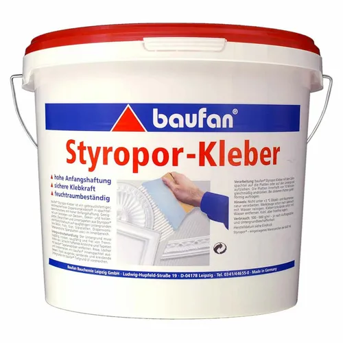 Baufan Styroporkleber 14 Kg - Lösungsmittelfrei und gebrauchsfertig - Klebstoffe, ideal für Styropor, umweltfreundlich und sofort einsatzbereit.