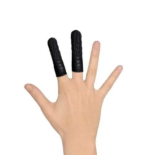 EUROPAPA® 100x Fingerlinge Latex, Fingerschutz, Antistatisch Allgemeine Fingerlinge aus Gummi für Kosmetik, Reinigung (Schwarz, M)