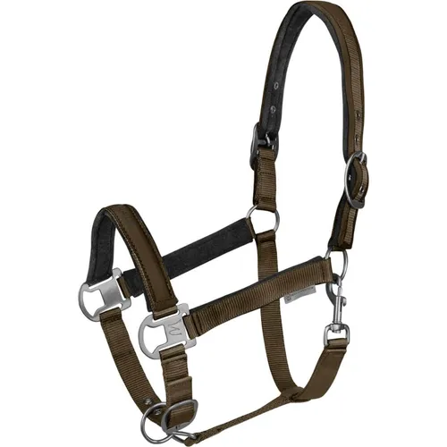 Waldhausen Grünbraun VB Halfter Athletic Nylonhalfter - Funktionsjacken, strapazierfähiges Nylonhalfter in elegantem Grünbraun für optimalen Tragekomfort und Sicherheit.