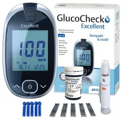 Gluco Check Excellent Blutzuckermess Set mg/dl