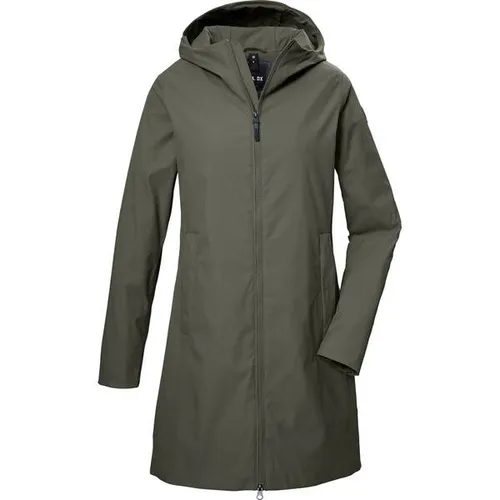 G.I.G.A. DX by killtec Damen Mantel GS 57 WMN PRK - Funktionsjacke für Damen, wasser- und winddicht mit 10.000 mm Wassersäule, regulierbarer Kapuze und nachhaltiger Herstellung aus recyceltem Material.