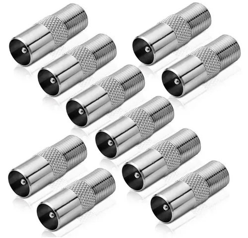 conecto Adapter F-Buchse / IEC-Koax-Stecker (10 Stück) SAT-Kabel