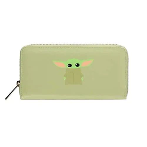 Difuzed Geldbörse The Mandalorian Child Grogu Baby Yoda - Damen Geldbörse aus hochwertigem Baumwollstoff, stilvoll und perfekt für Star Wars Fans