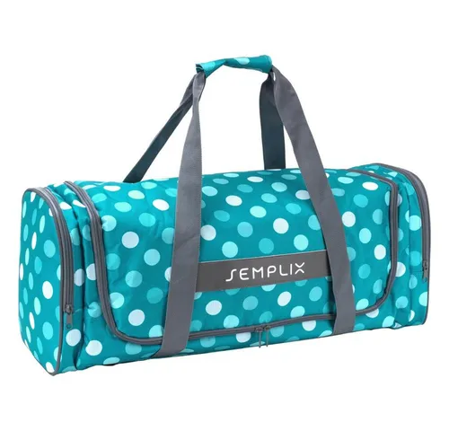Semplix Nähmaschinentasche - Polka Dots - Geräumige und strapazierfähige Nähmaschinentasche für Plotter, ideal für Transport und Aufbewahrung, mit klemmfreiem 2-Wege-Reißverschluss und stabilen Tragegurten.