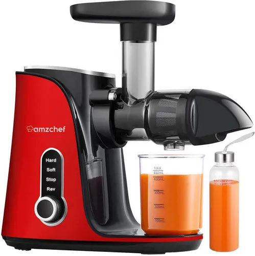 AMZCHEF GM3001-RD Slow Juicer (Rotationssaftpressen, Rot) von Amzchef