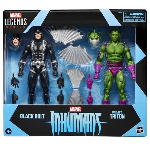Marvel Legends Inhumans Black Bolt & Triton Action-Figuren 2er-Pack - Sammeln Sie die Black Bolt & Triton Figuren im 15 cm Maßstab! Mit über 20 beweglichen Gelenken und 12 Zubehörteilen sind diese Premium-Figuren perfekt für jede Sammlung.