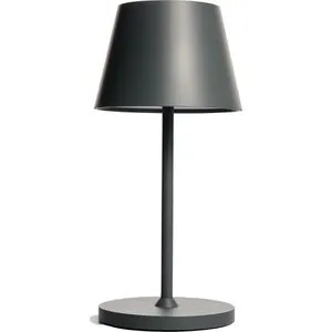 Rolf-Kern Tischlampe Club, grau mit LED, kabellos, 100 Lumen / 1,2 Watt, dimmbar für außen