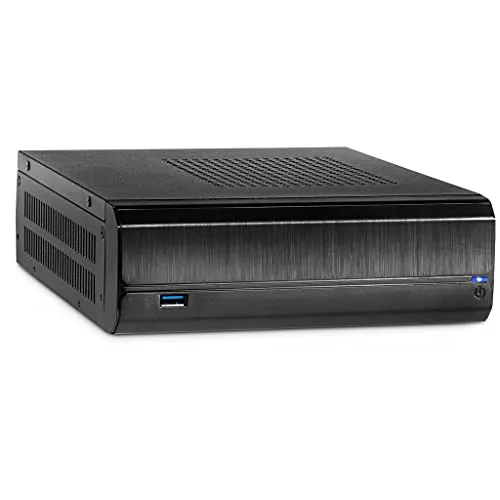 Inter-Tech 500 Black Computer Case - Kompaktes PC-Gehäuse mit USB 3.0, Platz für 50mm Lüfter und Tischhalterung inklusive