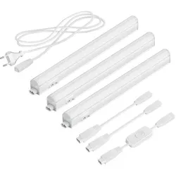 ledscom.de LED Unterbau-Leuchten Rigel 3er Set, 31,3cm, warm-weiß - Energiesparlampen mit 397lm pro Leuchte, ideal für Küche und Werkstatt. Flexibel erweiterbar durch Stecksystem und einfache Montage.