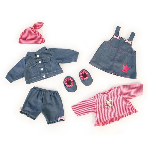 Bayer Design Kleid im Set mit Jacke, Hose und Schuhen 42-46cm - Kleidung & Accessoires: Komplettes Outfit für Puppen mit stilvollem Design, ideal für kreative Rollenspiele.