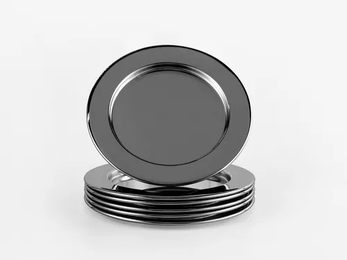 Echtwerk Edelstahl Glasuntersetzer-Set, 6-teilig, Black-Edition - Stylisches 6-teiliges Getränke-Untersetzer-Set aus korrosionsbeständigem Edelstahl, idealer Schutz vor Glasrändern und Kratzern, perfekt für jeden Anlass und Haushalt.