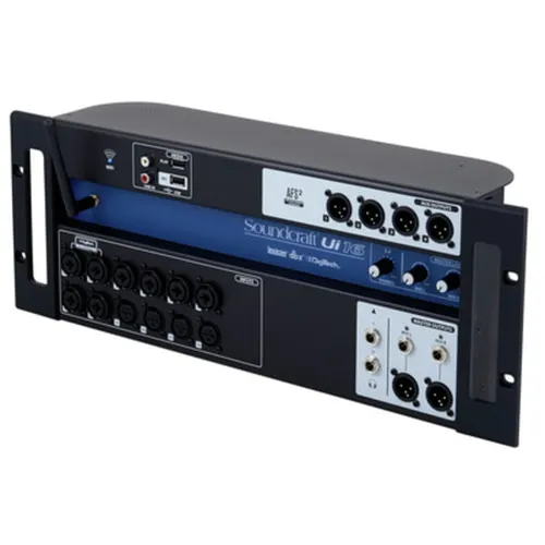 Soundcraft Ui16 Digital Mischpult - 16 Kanal Digital Mixer mit integrierter Stagebox und DSP, steuerbar über Tablet, Smartphone oder PC - ideal für professionelle Live-Anwendungen.