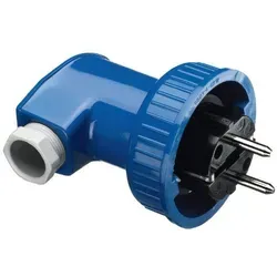 Busch-Jaeger 74 WD SCHUKO STECKER - Robuster Schutzkontakt Stecker für wasserdichte Steckdosen, ideal für den Einsatz unter erschwerten Bedingungen mit IP66 Schutzart.