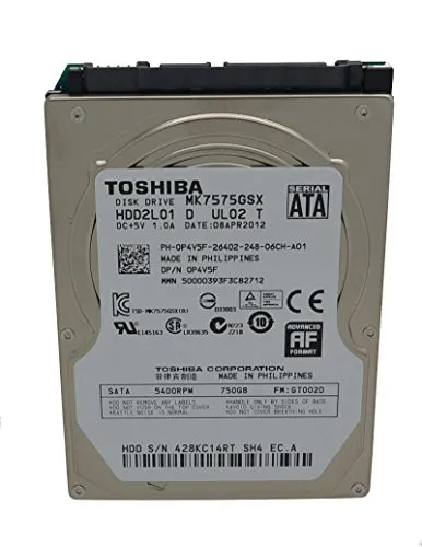 Produktbild Toshiba MK7575GSX interne Festplatte 750GB (6,4 cm (2,5 Zoll), 5400rpm, 8MB Cache, SATA)