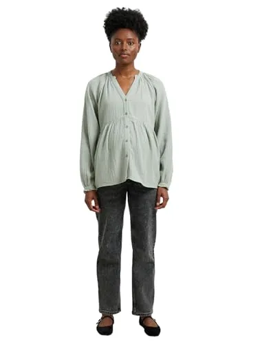 vertbaudet Umstandsbluse aus Musselin – Stilvoll durch die Schwangerschaft - Stilvolle Umstandsbluse aus Musselin für Schwangerschaft und Stillzeit. Der durchdachte Schnitt und die Knopfleiste erleichtern das Stillen. Ideal für komfortable Tage!