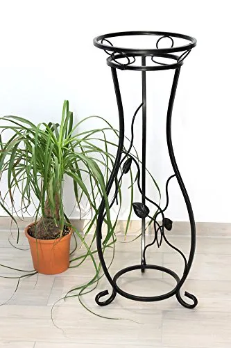 DanDiBo Blumensäule Metall Schwarz 90 cm - Beistelltisch für Pflanzen, stabile und dekorative Blumensäule aus hochwertigem Metall, ideal für Garten oder Innenräume, verleiht jedem Raum einen eleganten Akzent.