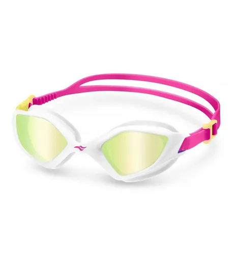 Aqua Speed Schwimmbrille Zenith Sportbrille verspiegelt weiß – Spiegelglas & Anti-Fog, (Entwickelt für intensive Einheiten & anspruchsvolle Technik), Anatomische Dichtungen – perfekt für lange Tragezeiten