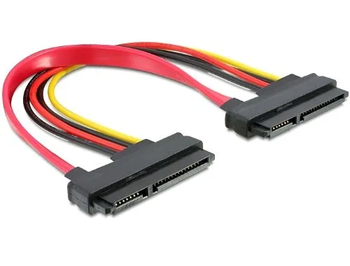 DeLock SATA-Kabel SATA 22pin -> SATA 22pin Bu/Bu 0,20m