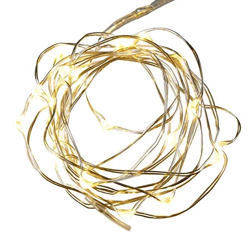 LED-Highlights Deko LED Draht Lichterkette Micro 20 Tropfen warmweiß Drahtlichterkete 2,5 m Batterie Micro Beleuchtung Stimmungslicht Innen
