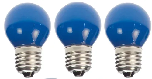 3er Set Blaue LED Tropfenlampe Party Glühbirne Biergartenkette Tropfen 230 Volt