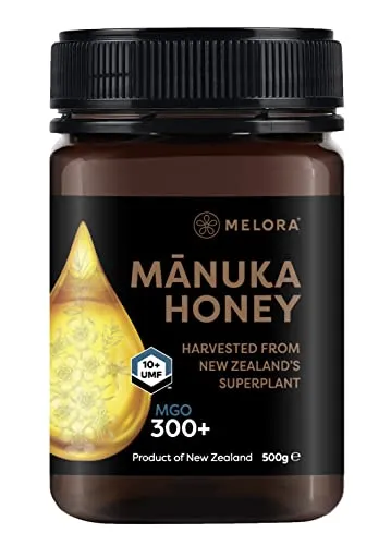 MANUKA GROUP Melora Manuka Honig 300+MGO UMF10+ 500g - Brotaufstrich mit 850+ MGO und UMF20+-Zertifizierung für überlegene Wirksamkeit, 100% natürlich und vielseitig einsetzbar für ein einzigartiges Geschmackserlebnis.