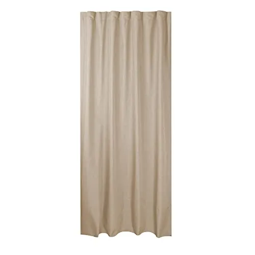 Haus und Deko Vorhang Kräuselband Gardine Leinenoptik-Struktur Blickdicht ca. 140 x 245 cm (B/L) Beige Natur modisch zeitlos perfekt kombinierbar für EIN modernes Wohnambiente, 2377