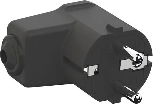 Bachmann Montage-Winkelstecker schwarz - Praktischer Montage-Winkelstecker in Schwarz, ideal für enge Räume. Mit robustem Design und einfacher Installation für zuverlässige Stromverbindung.