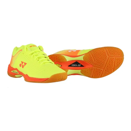 Yonex Eclipsion X Herren Badmintonschuh - Neongelb/Orange - Badmintonschuhe mit Power Cushion für maximale Stabilität und Komfort, ideal für intensive Spiele. Die Dura Skin bietet langlebigen Schutz und die verbesserte Passform sorgt für optimale Leistung.