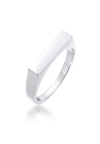 Elli Ring Damen Siegel Eckig Geo Design Basic aus 925 Sterling Silber - Ringe in Bijouterie – Hochwertiger Damenring aus 925 Sterling Silber, handgefertigt und anlaufgeschützt, ideal als stilvolles Geschenk für besondere Anlässe.