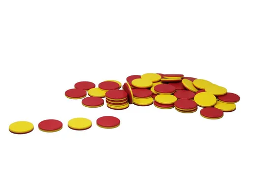 Wissner® aktiv lernen Lernspielzeug Wendeplättchen rot/gelb (50-St)