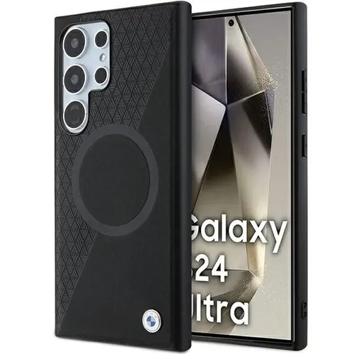 BMW Signature Leather Schutzhülle für Samsung Galaxy S24 Ultra - Hochwertige Hardcase mit einzigartigem Design, kombiniert elegantes Rindsleder und praktische MagSafe-Funktion. Perfekter Schutz und hervorragende Verarbeitung für Ihr Samsung Galaxy S24 Ultra.