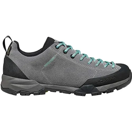 Scarpa Damen Outdoorschuhe Mojito Trail GTX - Wanderschuhe mit wasserabweisendem Vollnarbenleder und GORE-TEX® Membran für trockene Füße. Ideal für leichte Wanderungen und Stadtbesuche, bietet maximalen Komfort durch die SALIX Sohle.