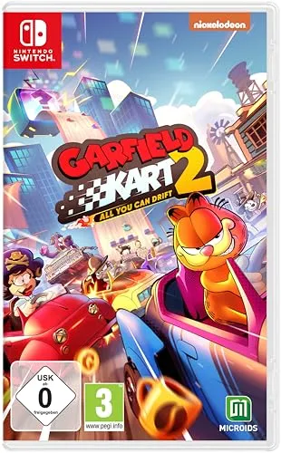 Garfield Kart 2 - All you can drift für Nintendo Switch - Rasante Rennspiel-Action mit Garfield und Freunden! Spiele lokal oder online im Mehrspielermodus und erlebe spannende Abenteuer in bunten Welten!