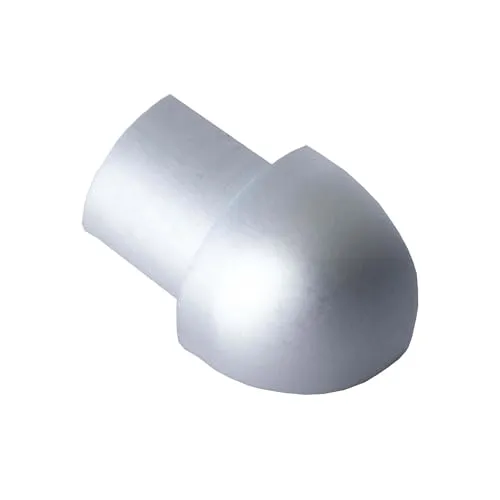 Dalsys Außeneck für Fliesenschiene Aluminium (eloxiert) Viertelkreisprofil 8mm, Silber matt Fliesenprofil