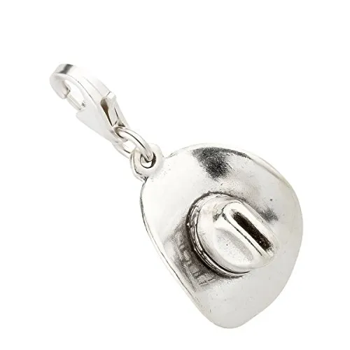 Charm Anhänger Cowboyhut aus 925 Sterling Silber (18x13mm)