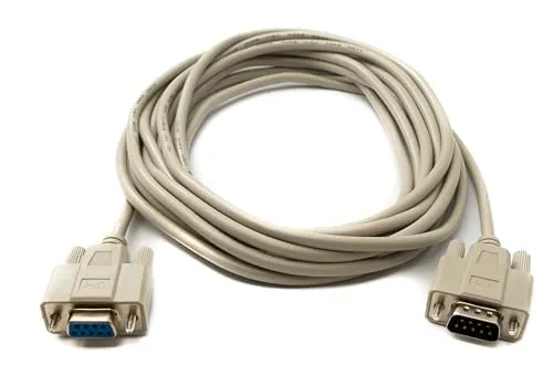 System-S D Sub Kabel 5 m 9 Pin Stecker zu Buchse RS232 DB9 Adapter in Grau